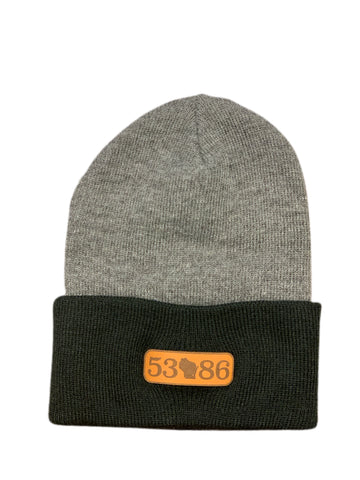 Hat - Grey and Black 53086 Winter Stocking Hat