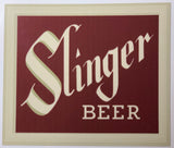 Decal - Slinger Storck Brewing - Slinger Beer Decal Burgundy and Light Gold