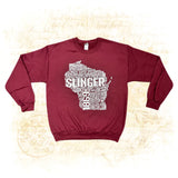 Sweatshirt - Wisconsin Crew Neck Sweatshirt - Maroon Shirts