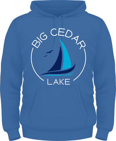 Sweatshirt Hooded - Big Cedar Lake Hooded Sweatshirts Neptune Blue Shirts