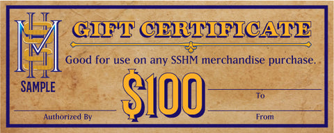 Gift Certificate $100 SSHM