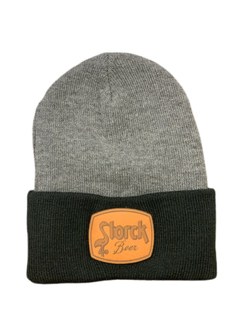 Hat - Grey and Black Storck Brewing Beer Winter Stocking Hat