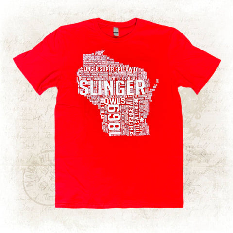 Shirt - Red Wisconsin Designed T Shirts