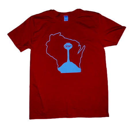 Shirt - Red Slinger Wisconsin Water Tower  T Shirts