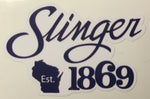 Decal - Slinger Established 1886 Decal Blue and White