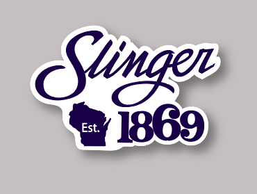 Decal - Slinger Established 1886 Decal Blue and White