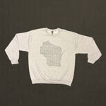 Sweatshirt - Wisconsin Crew Neck Sweatshirt - Ash Gray Shirts